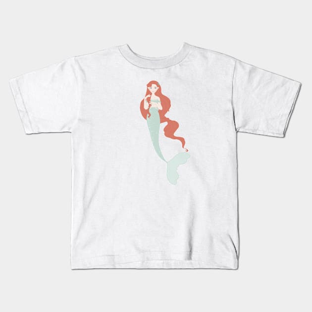 Mermaid 19 Kids T-Shirt by littlemoondance